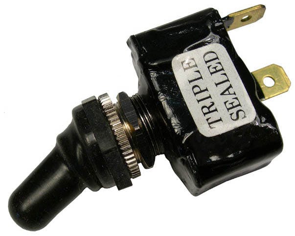 Weather Resistant Toggle Switch Spst 20A/ 12V w/ Boot (Pack of 100) - 5513c