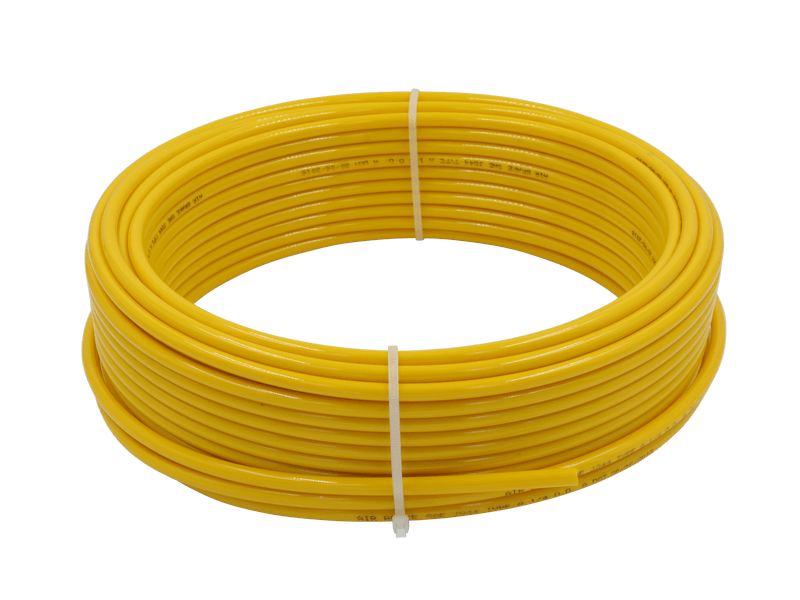 Nylon Tubing, 1/4", 100', Yellow - 56ee8ef3cdf0f5e6b9103f59f10e09ab