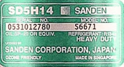 Sanden A/C Compressor/Superseded to PNO below, for Universal Application - 5719-6