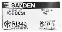 Sanden A/C Compressor, for Volvo - 5727-6