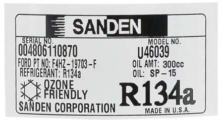Sanden A/C Compressor w/o Clutch, for Ford - 5771NC-6