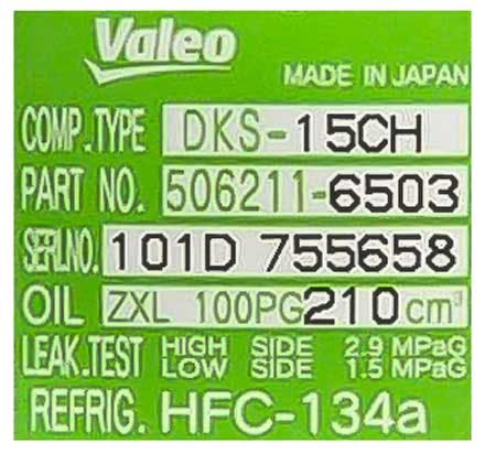 Seltec/Valeo Compressor, for Komatsu - 5851-6