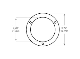 Bezel, Round, Theft Deterrent, 2.75", mfg. pack (Pack of 25) - 7013_line_dual_front-BX5