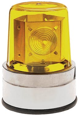 Incandescent Rotating Beacon Light, 5.75"X7.5", amber, box - 756A