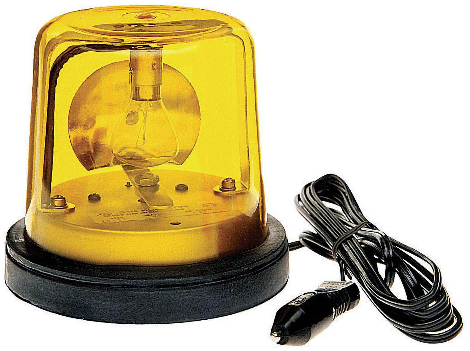 Incandescent Revolving Light, Beacon, w/ Plug, & Switch 5.5"X5.25", amber, box - 763A_1500px
