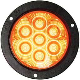 LED Turn Signal, Front & Rear, Round, AMP, Flange-Mount 4", amber (Pack of 6) - 818A-7