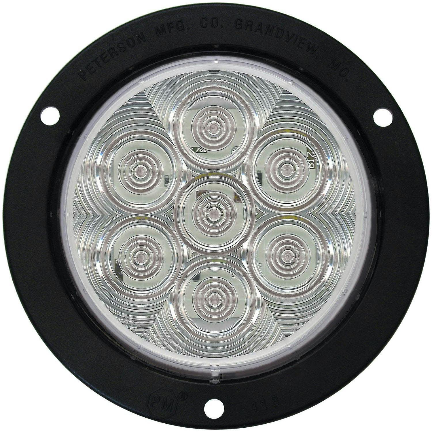 LED Back-Up Light, Round, Flange-Mount 4", white (Pack of 6) - 818C-7