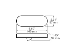LED Stop/Turn/Tail, Oval, AMP, Grommet-Mount, 6.50"X2.25" (Pack of 50) - 820-3_line_dual_2view-BX5_6ed4023f-f208-4c83-a502-f16bfe408650