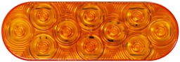LED Front Turn Signal, Oval, Ece, AMP, Grommet-Mount, 6.50"X2.25" Multi-volt, amber (Pack of 6) - 820A-10_253322a9-8919-42c4-aecb-63f92ce17ab7