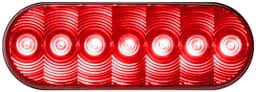 LED Stop/Turn/Tail, Oval, Grommet-Mount, 6.5"X2.25", red (Pack of 6) - 820R-7