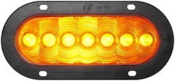 LED Turn Signal, Front & Rear Oval, Flange-Mount 7.88"X3.63", amber (Pack of 6) - 822A-7