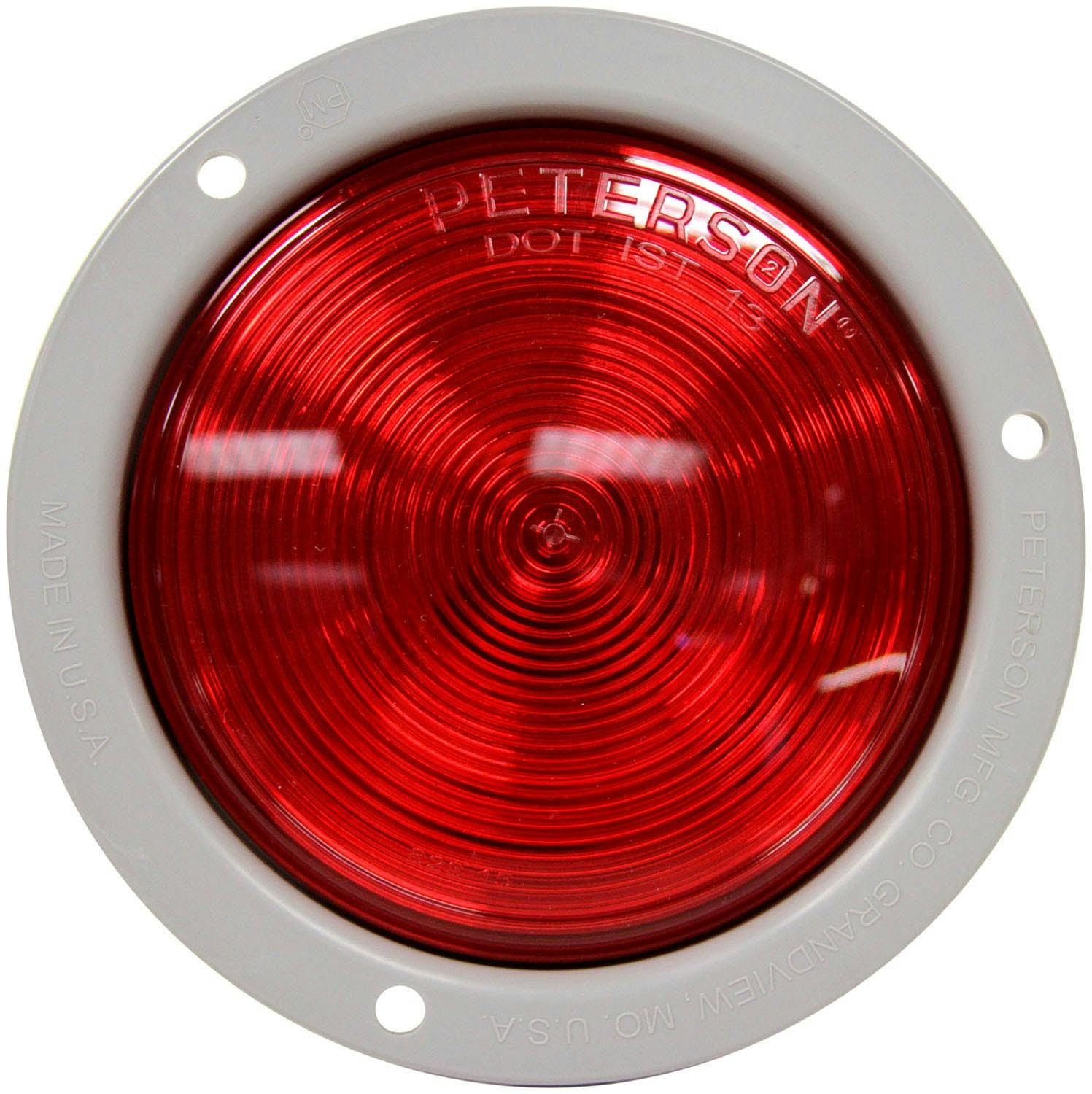 LED Stop/Turn/Tail, Round, Single Diode, Flange-Mount 4", red (Pack of 6) - 824R