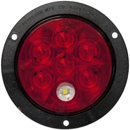 LED Stop/Turn/Tail & Back-Up Light, Round, Flange-Mount w/ Plug, Kit 4" Multi-volt, red + white - 883-7_unlit