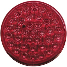 LED Stop/Turn/Tail, Round, 36 Diode AMP Housing Grommet-Mount 4", red (Pack of 6) - M417R