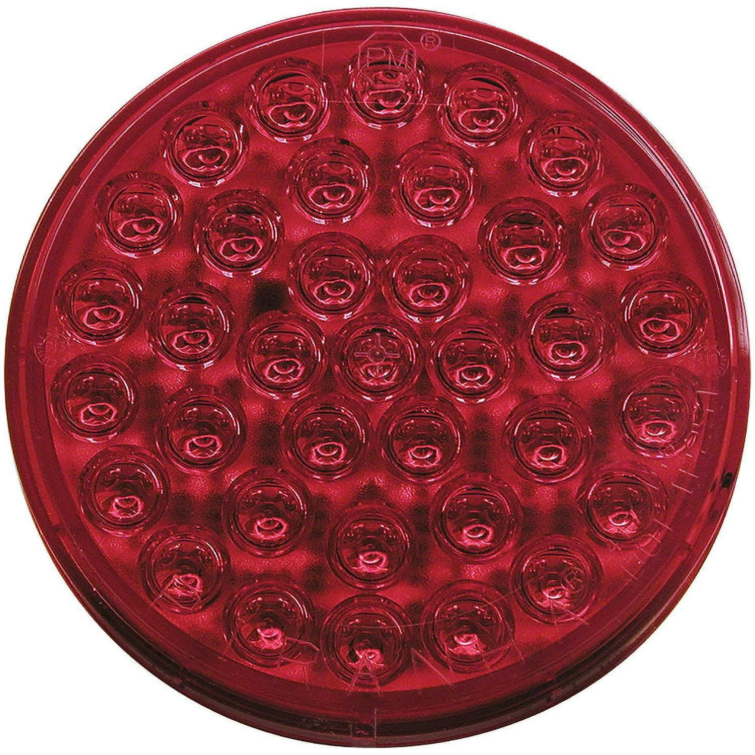 LED Stop/Turn/Tail, Round, 36 Diode AMP Housing Grommet-Mount 4", red (Pack of 6) - M417R