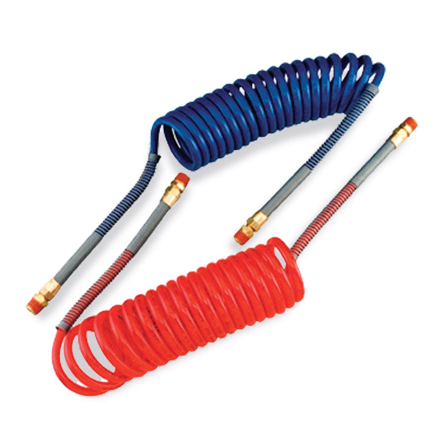 Coiled Air Hose, Red and Blue, 15' with 12" Leads - 9f5997dd6cb2c5adef5d3e72aaef501c