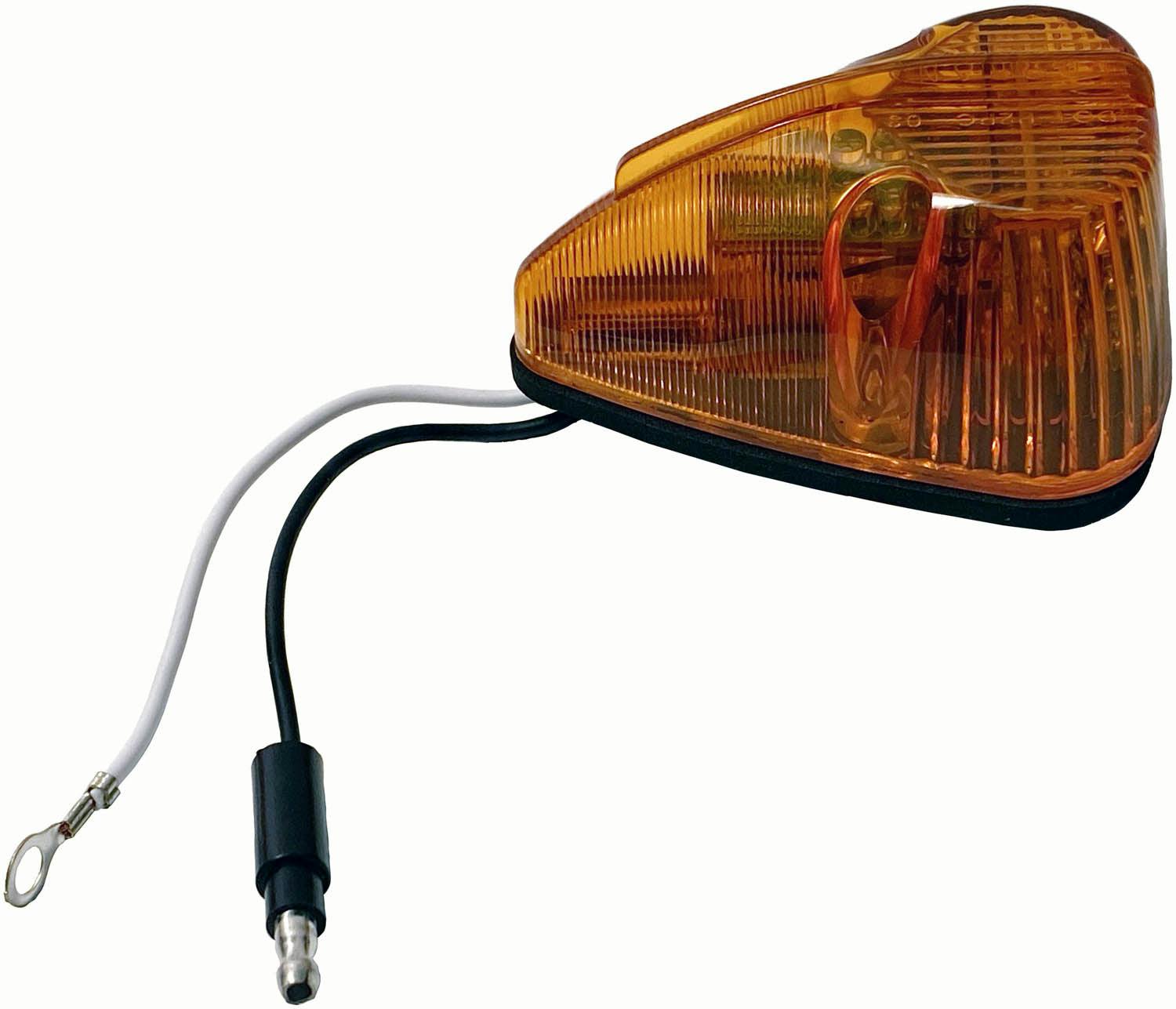 LED Cab Marker, P2, w/ .180 Bullet & Ring, 2.58"X3.34" 12V, amber, bulk pack (Pack of 50)