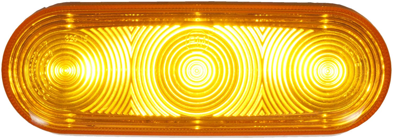 LED Warning / Turn Signal, Sae 279 Agriculture Light, Oval, PL3 Housing 6", amber, bulk pack (Pack of 50)
