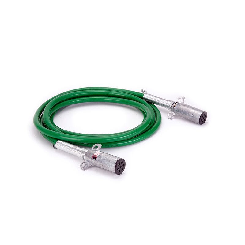 ABS Cable, 7-Way Straight, Green 12'