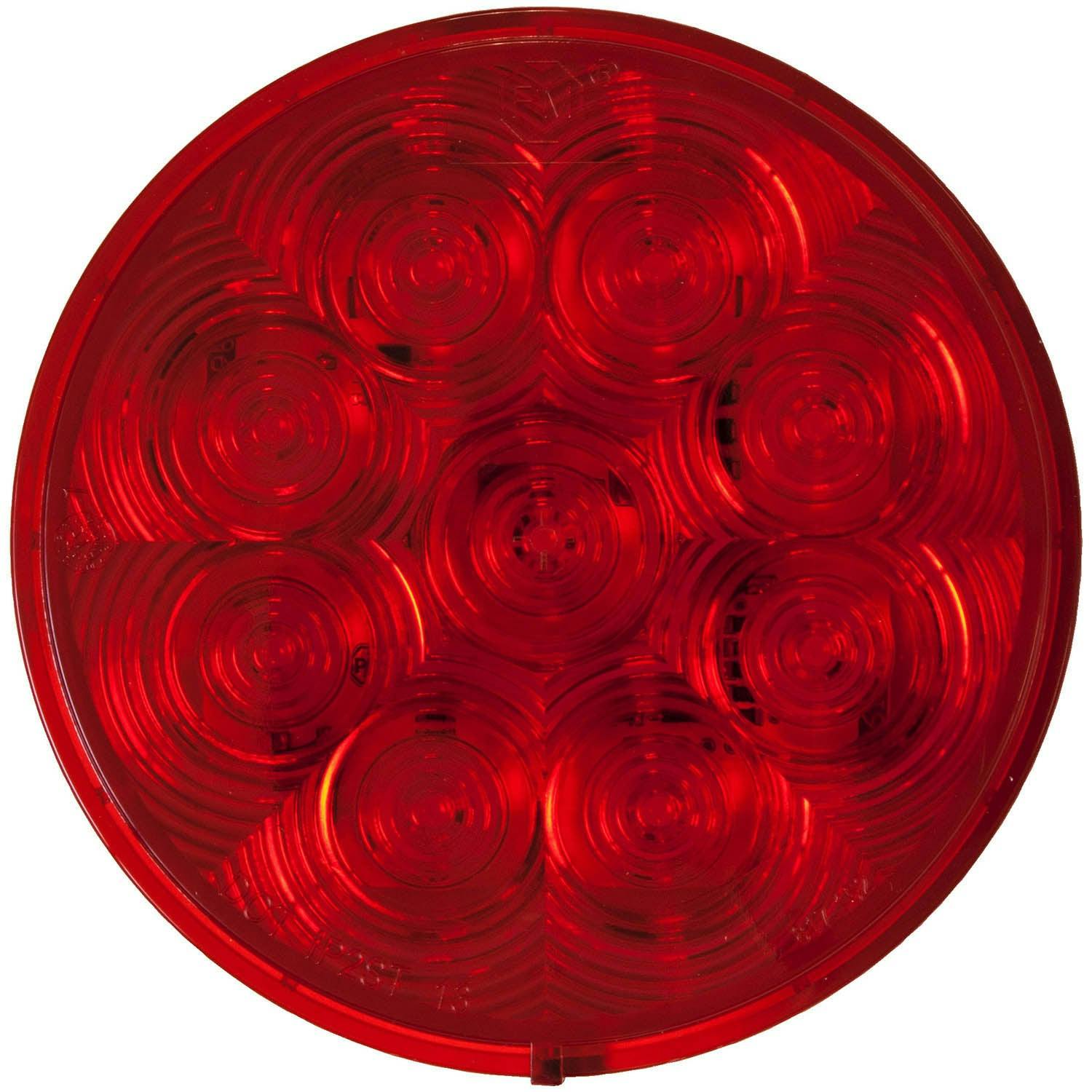 LED Stop/Turn/Tail, Round, Grommet-Mount, 4", Multi-volt, red, bulk pack (Pack of 50)
